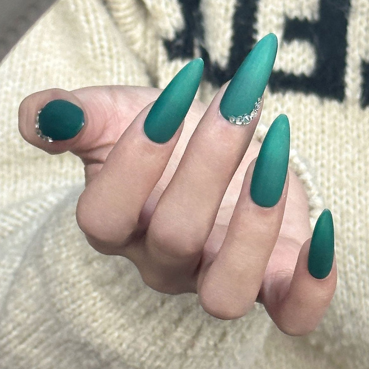 Matte Green Press on Nail