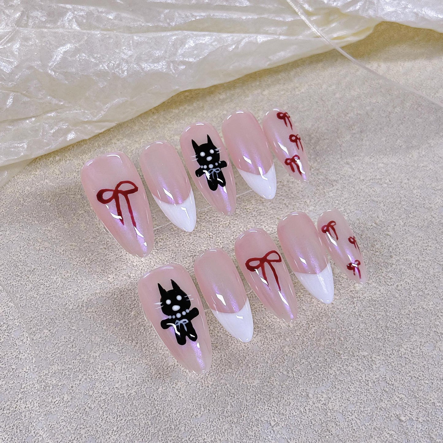 Ballet Sweetheart Spicy Girl Bow Press on Nail