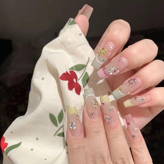Gemstone Ice Cream Color French Press on Nail