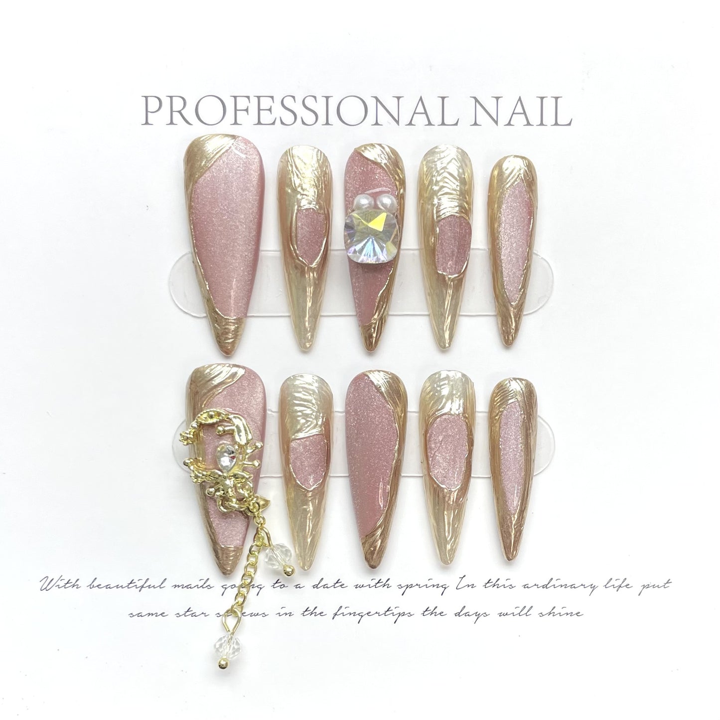 Pink Buccellati Press on Nail